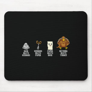 Mousepad Pedra de Papel Pedra Dia de Ação de Graças Turquia