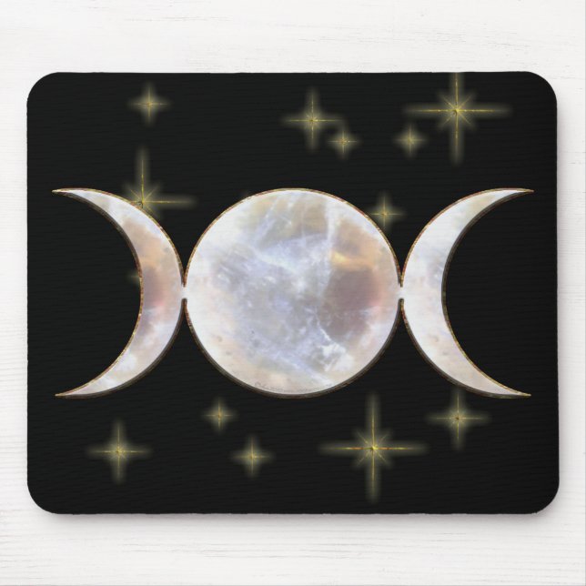 Mousepad Pedra lunar tripla da lua (Frente)