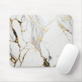 Mousepad Pedra-mármore branca-abstrato-negra