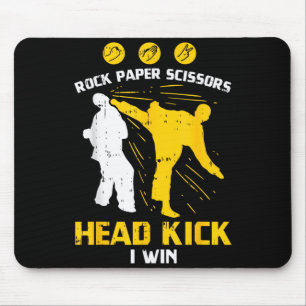Mousepad Pedra Papel Tesoura Chute na Cabeça Vitória Engraç