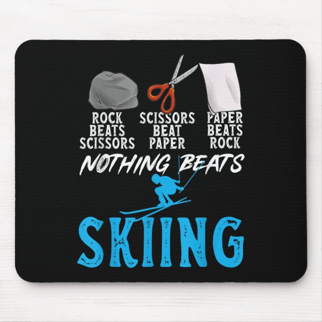 Mousepad Pedra Papel Tesoura Nada Derrota Esqui _1  (Frente)