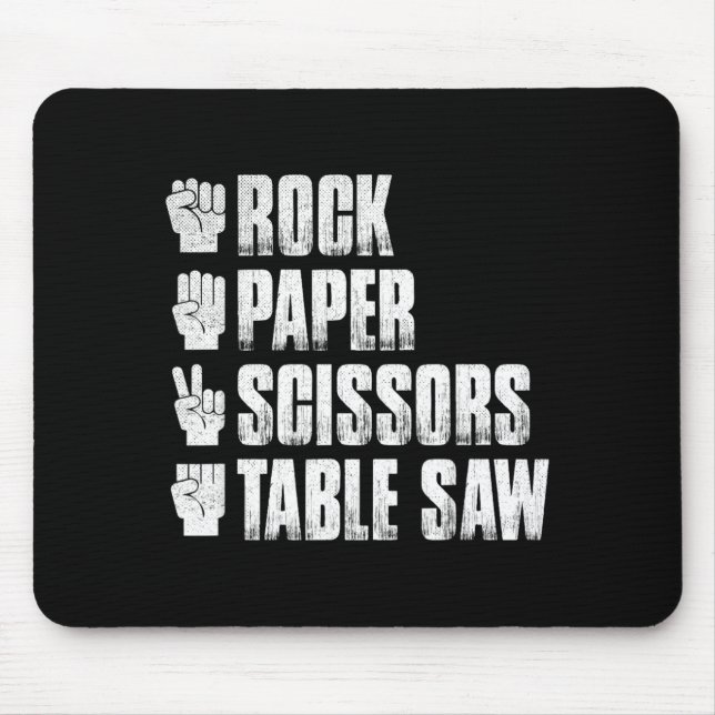 Mousepad Pedra Papel Tesoura Serra de Mesa Funny Halloween (Frente)