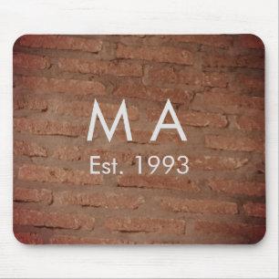 Mousepad Pedra russa castanha adiciona nome carta data ano