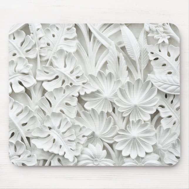 Mousepad Pedra trabalhada em folha e motif de flor (Frente)
