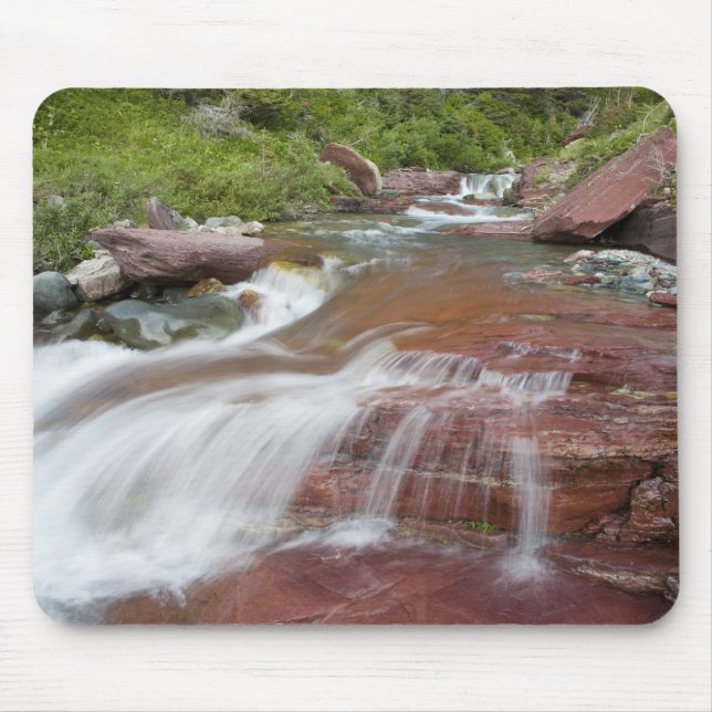 Mousepad Pedra vermelha em Baring Creek na Glacier National (Frente)