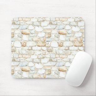 Mousepad Pedras Falsas Cinza Branco Creme