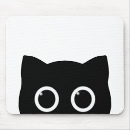 Mousepad Peeking Black Cat
