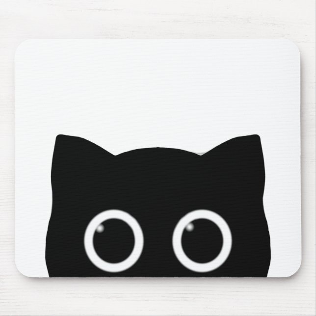 Mousepad Peeking Black Cat (Frente)
