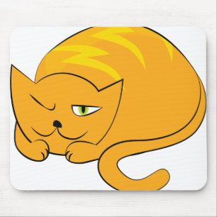 Mousepad Peeking Orange Cat