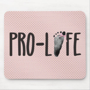 Mousepad Pegada de Bebê Pro-Life em Pontos