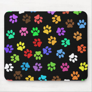 Mousepad Pegadas animais coloridas