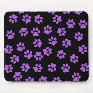 Mousepad Pegadas animais roxas