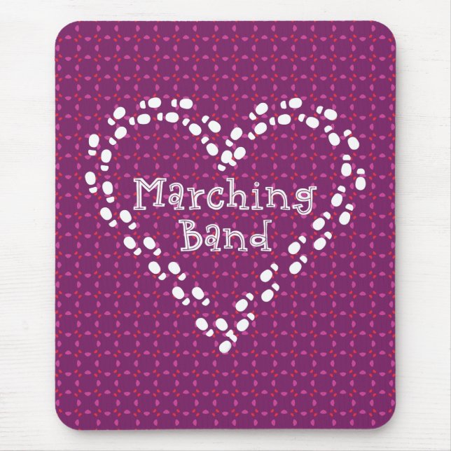 Mousepad Pegadas de Banda de Marcha Coração (Frente)