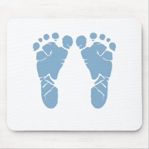 Mousepad Pegadas do bebê azul