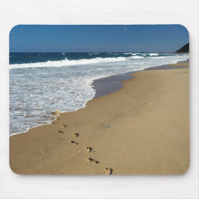 Mousepad Pegadas Em Praia, Mabibi, Thongaland (Frente)