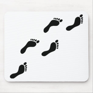 Mousepad pegadas pretas