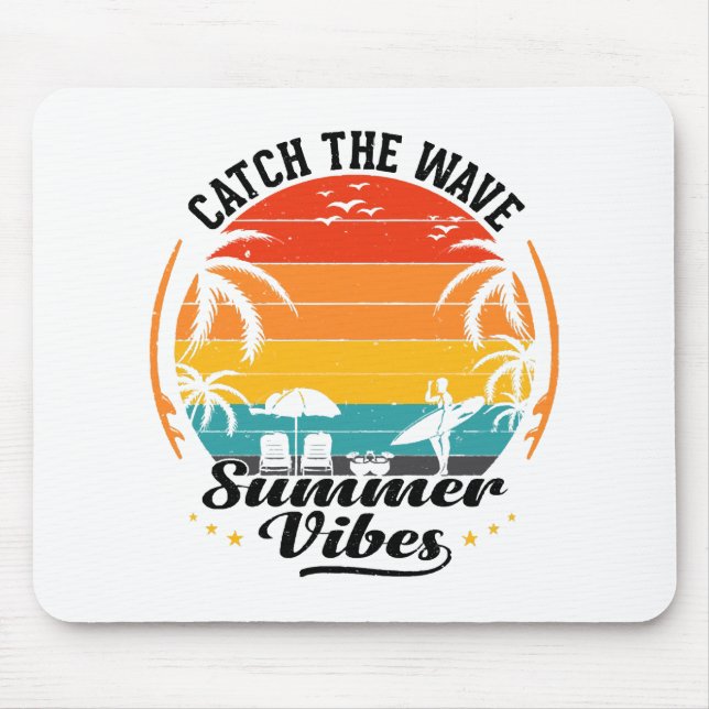 Mousepad Pegue a Onda Vibrações de Verão (Frente)