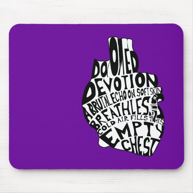 Mousepad peito vazio: coração anatômico (Frente)