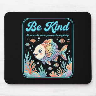 Mousepad Peixe Arco-Íris da Conscientização do Autismo Retr