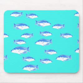 Mousepad Peixe azul na turquesa