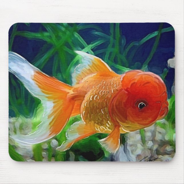 Mousepad Peixe dourado de Oranda (Frente)