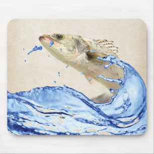 Mousepad peixe grande saltando da água