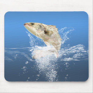 Mousepad peixe grande saltando da água
