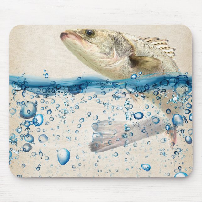Mousepad peixe grande saltando da água (Frente)