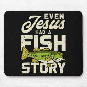 Mousepad Peixe Jesus História Pescador Deus Cristo Pescaria