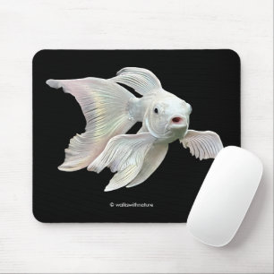 Mousepad Peixe Koi Carp Butterfly de Platina Impressionante