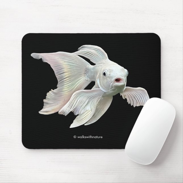 Mousepad Peixe Koi Carp Butterfly de Platina Impressionante (Com mouse)