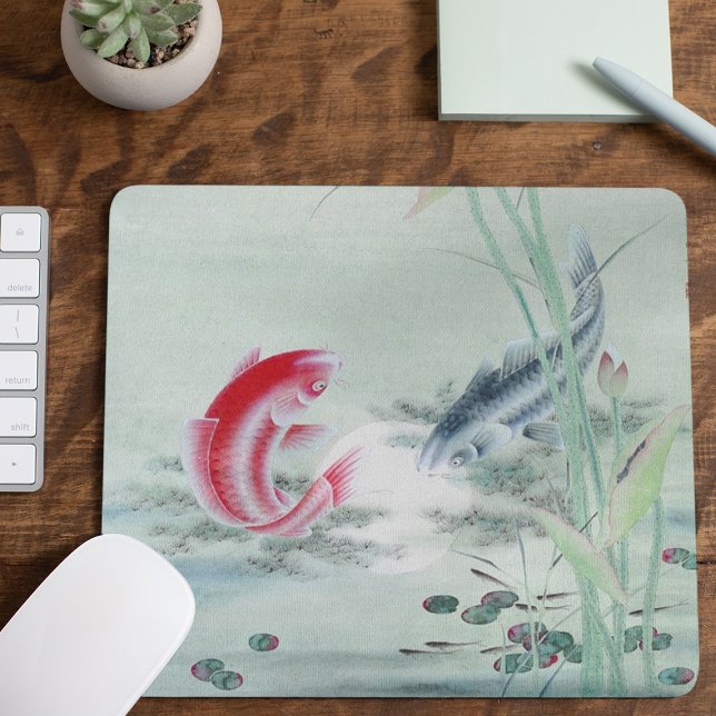 Mousepad Peixe Koi com Lotus (Criador carregado)