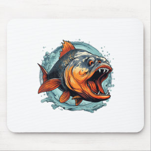 Mousepad Peixe Monstro Legal Para Amantes de Piranha _1