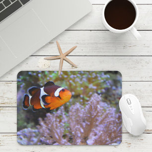Mousepad Peixe-Palhaço Coral & Foto Subaquática de Anêmona