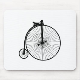 Mousepad Peixe preto pedrado bicicleta vintage