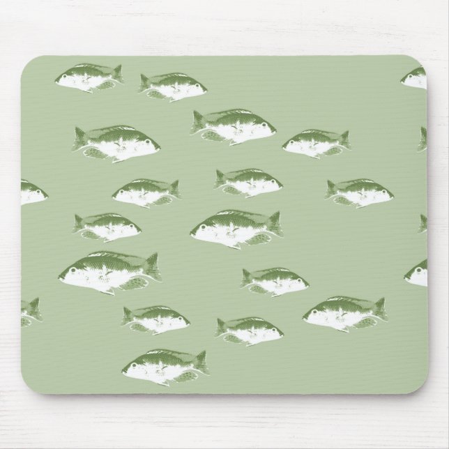 Mousepad Peixe verde-azeitona (Frente)