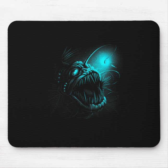 Mousepad Peixes-Anglês Criaturas do Mar Profundo Glândulas  (Frente)