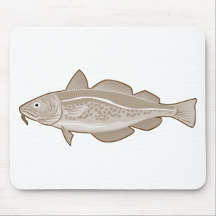 Mousepad peixes atlânticos da arinca dos bacalhaus