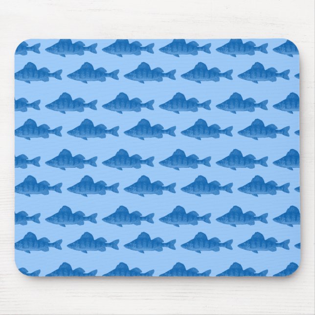 Mousepad Peixes azuis da vara amarela (Frente)