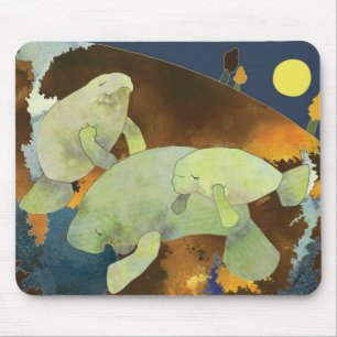 Mousepad Peixes-boi bonitos de Florida