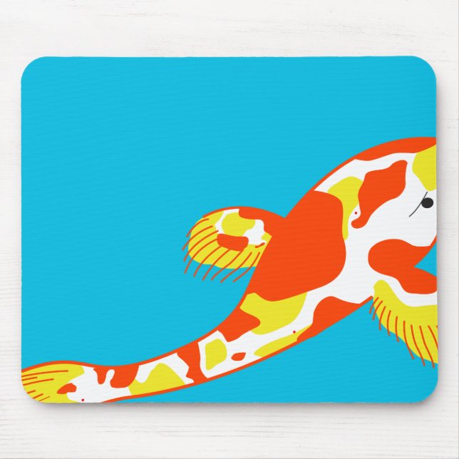 Mousepad Peixes brancos de Koi (Frente)