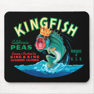 Mousepad Peixes de Baixo Vestindo uma Coroa em um Fundo Pre