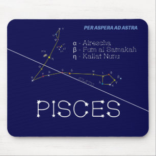 Mousepad Peixes de constelação Zodiac