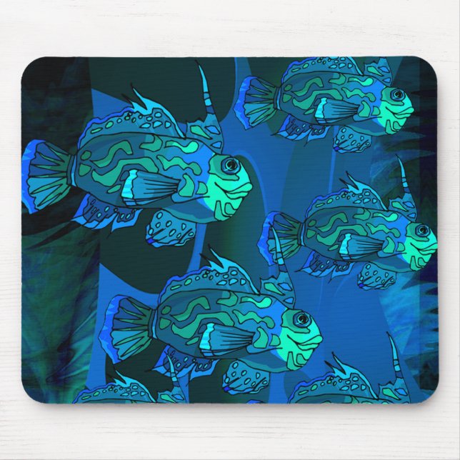 MOUSEPAD PEIXES DO AZUL DE OCEANO (Frente)