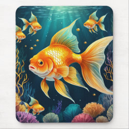 Mousepad Peixes Dourados submarinos