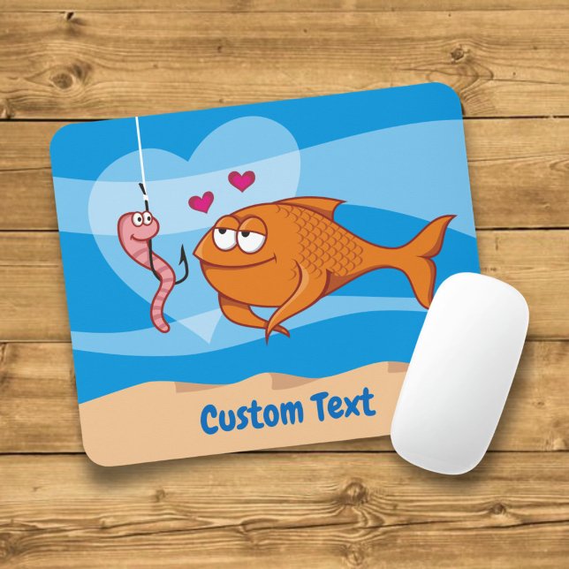 Mousepad Peixes e Iscas Apaixonados (Criador carregado)