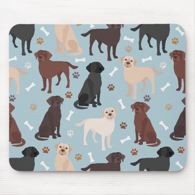 Mousepad Peixes e Ossos do Labrador Retriever (Frente)