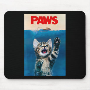 Mousepad Peixes Engraçados Gato Paródia Gato Presente Tubar