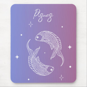 Mousepad Peixes gradiente de sinal de estrela do horóscopo