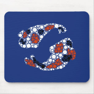 Mousepad Peixes Koi Com Pontos